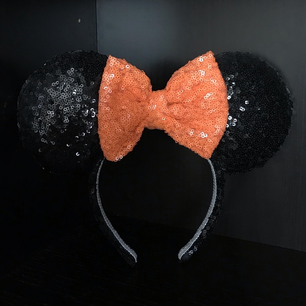 Orange Bow Minnie Ears